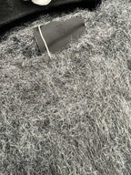 Grey Mohair Graphic Crewneck - Men's