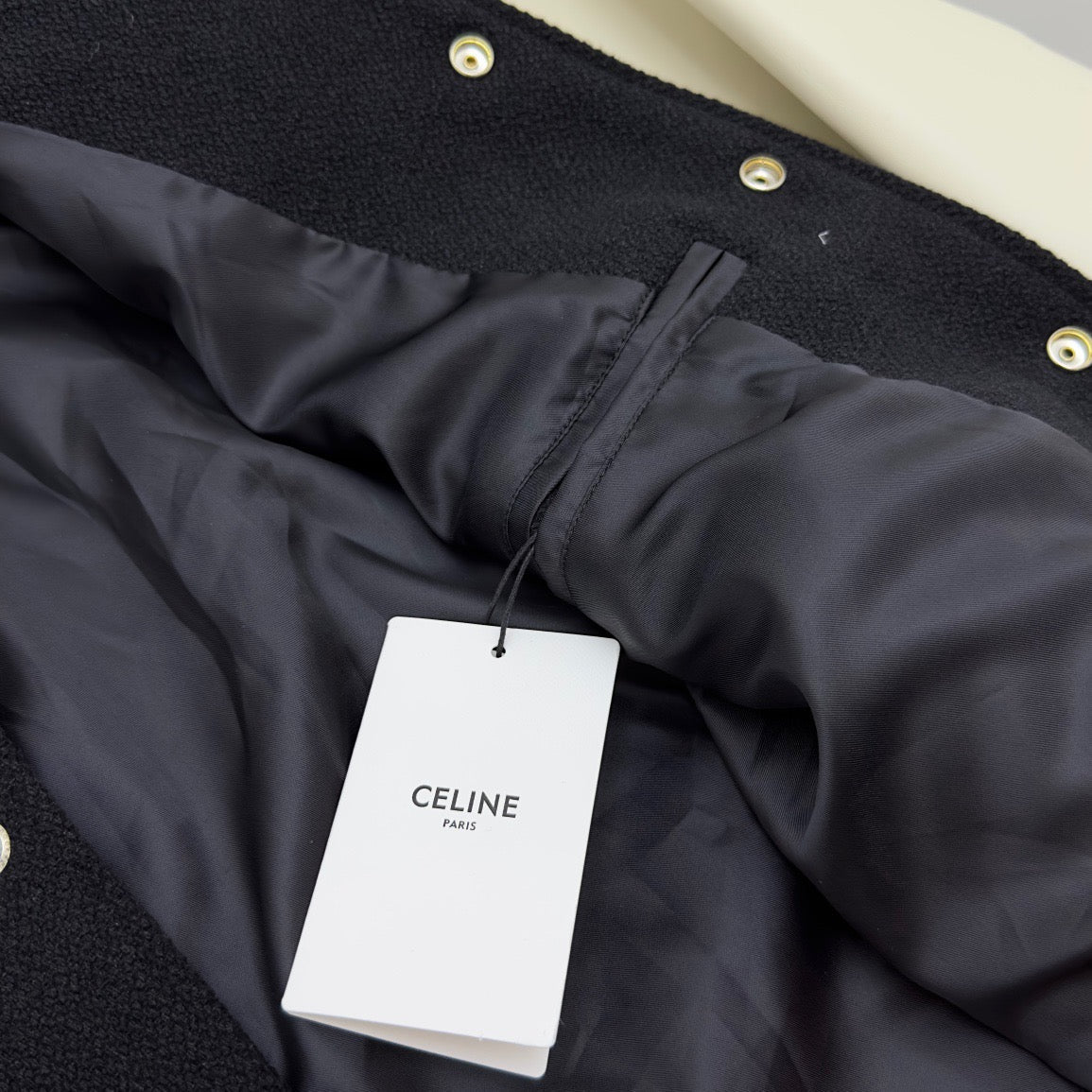 Black Wool Letter Varsity - Men's