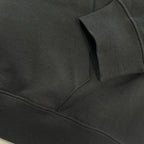 Black Cotton Logo Pullover - Men's