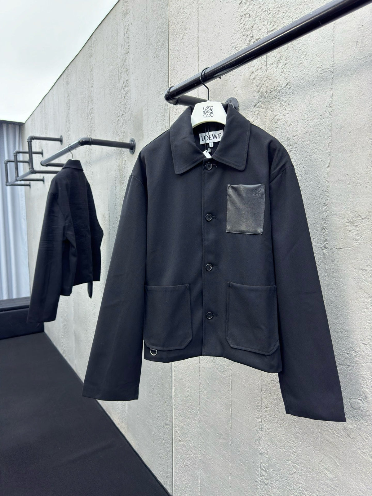 Black Cotton Patch Chore - Men's