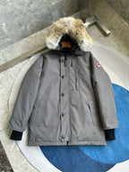 Black and Grey Parka - Men's