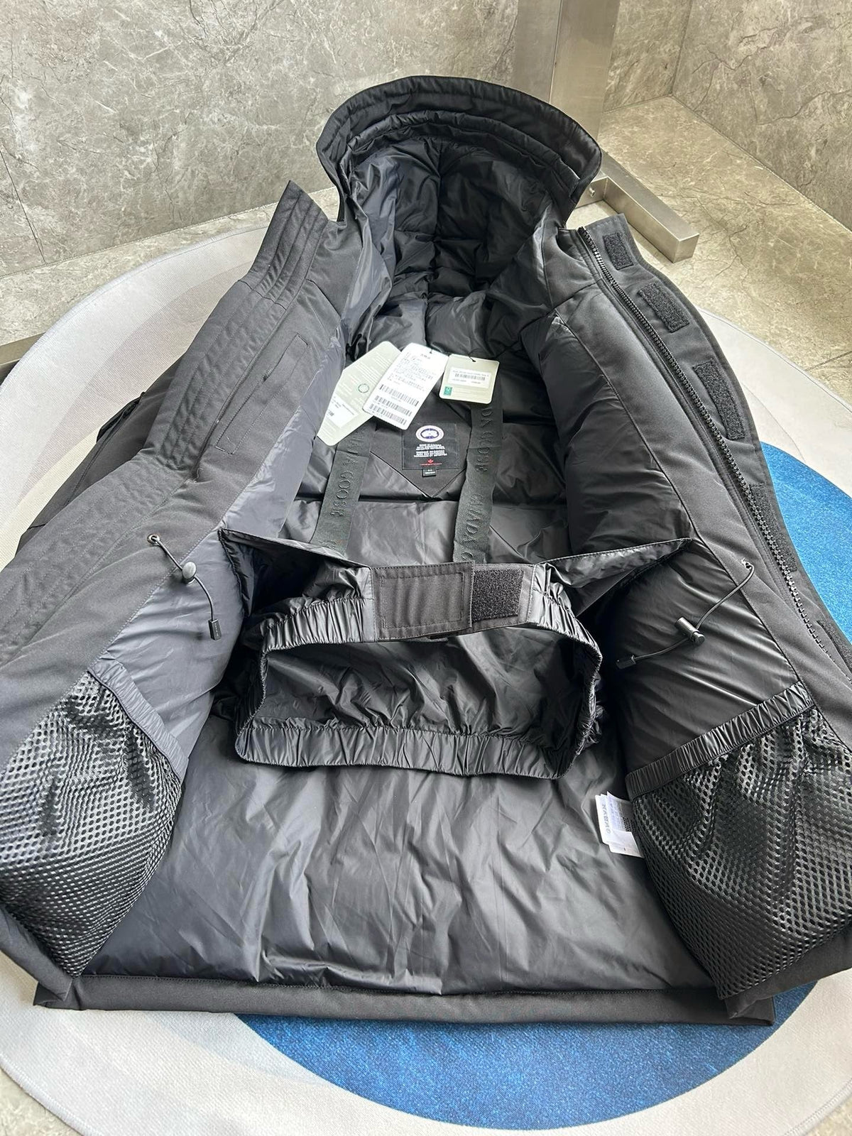 Black and White Parka - Men's