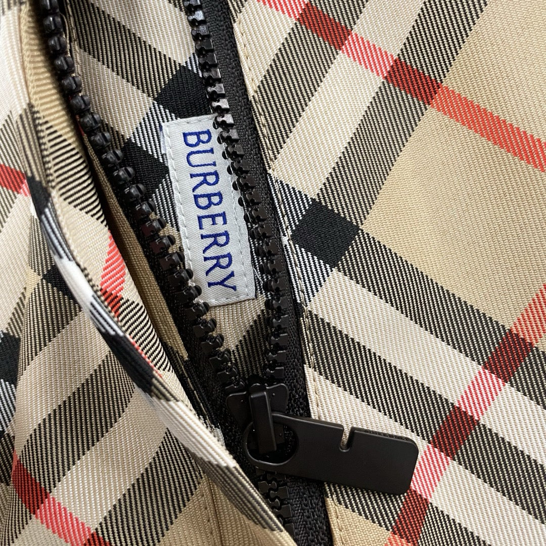 Vintage Check Hooded Zip Jacket - Men's