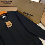 Navy Cotton Plain Crewneck - Men's