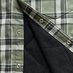 Blue Flannel Printed Sleeve Long-Sleeve - Men's