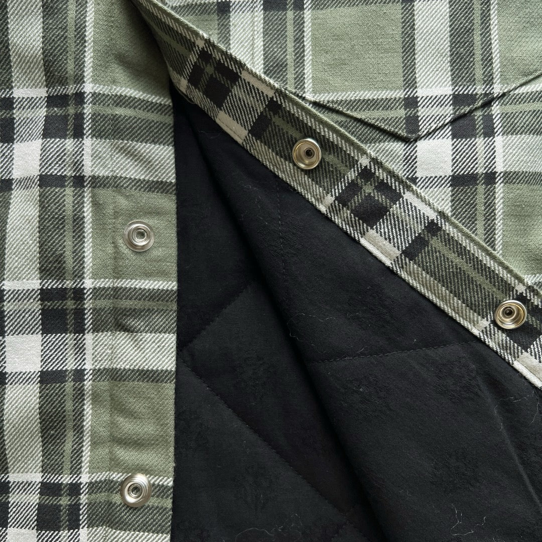 Blue Flannel Printed Sleeve Long-Sleeve - Men's