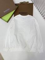 Black Cotton Monogram Crewneck - Men's
