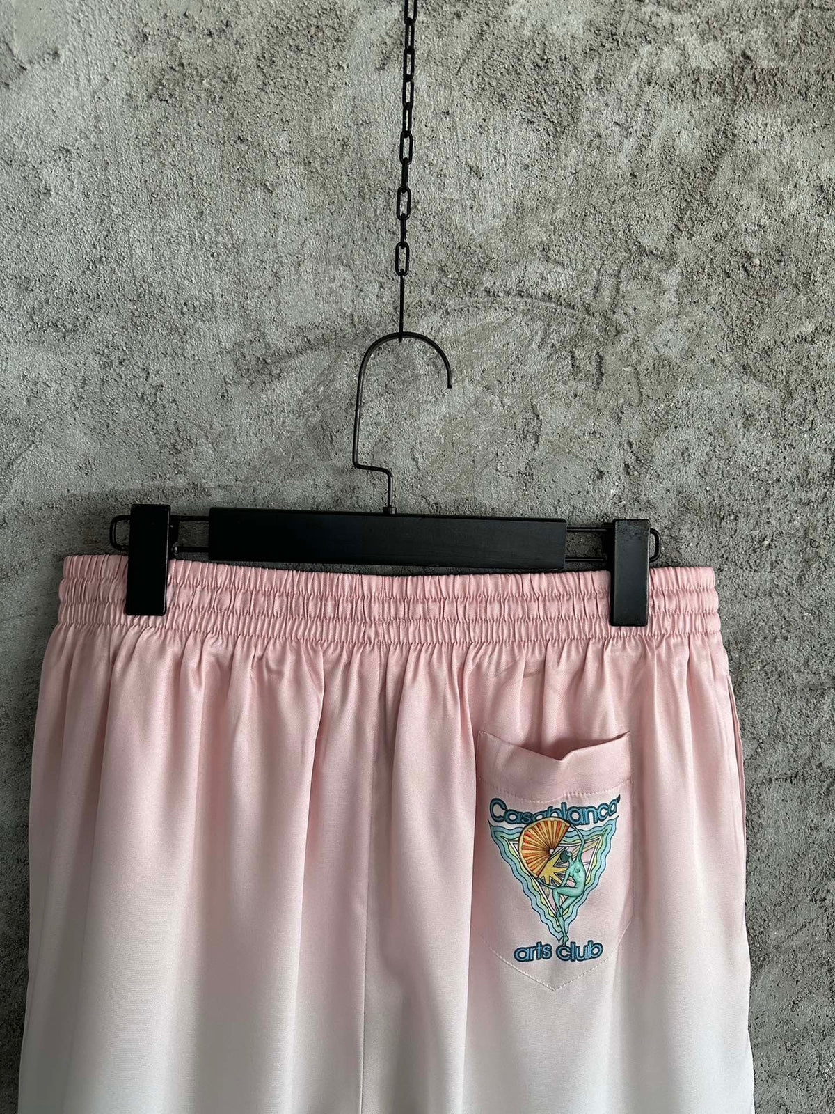 Pastel Wave Hem Silk Shorts - Men's