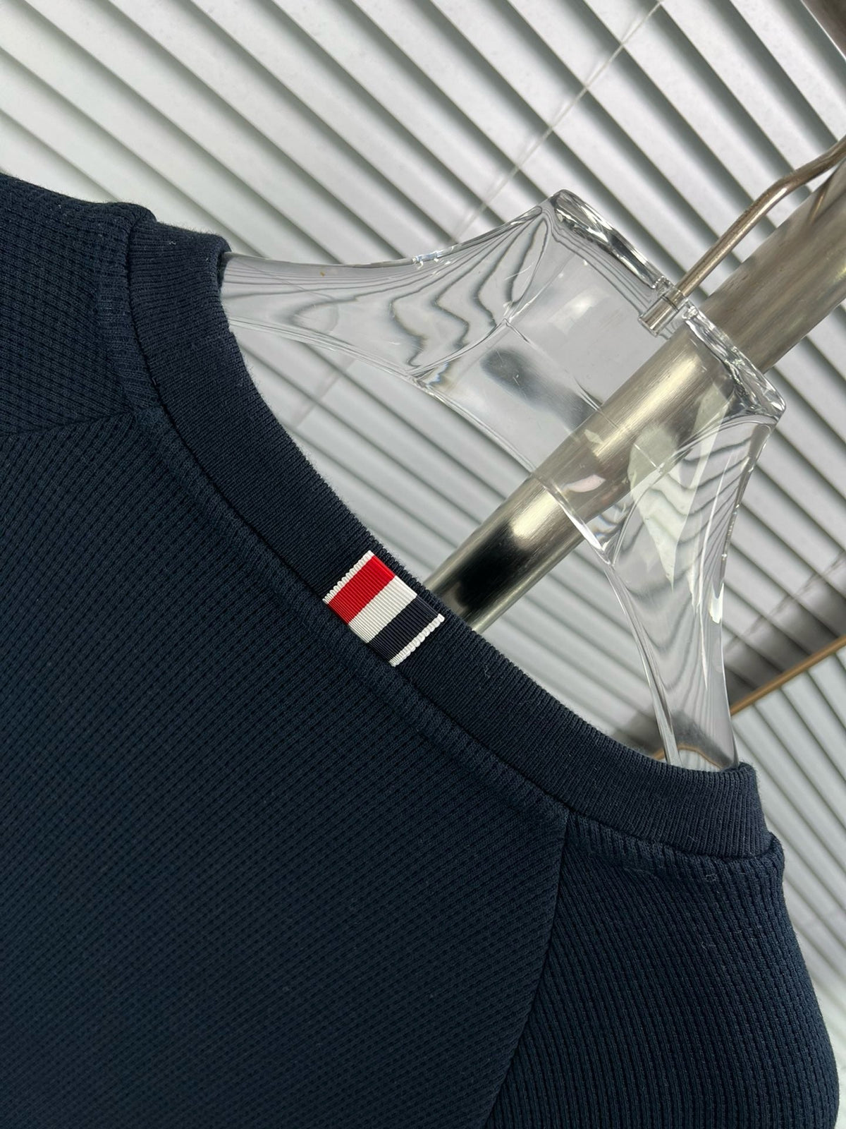 4-Bar Crewneck Grey Loopback - Men's