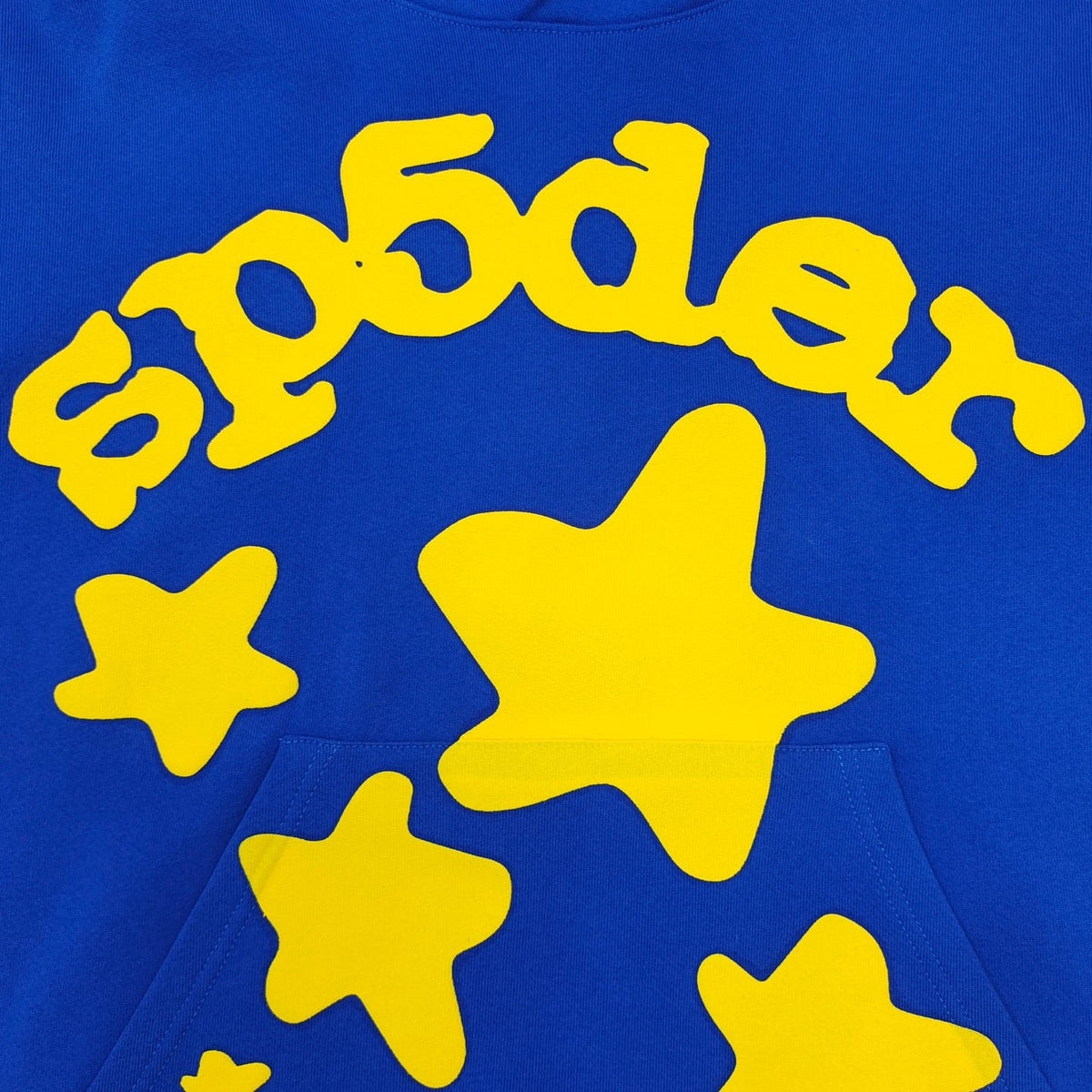 Blue Cotton Graphic Pullover - Men's