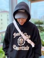 Dark fog Black and Grey Hoodie - Men's