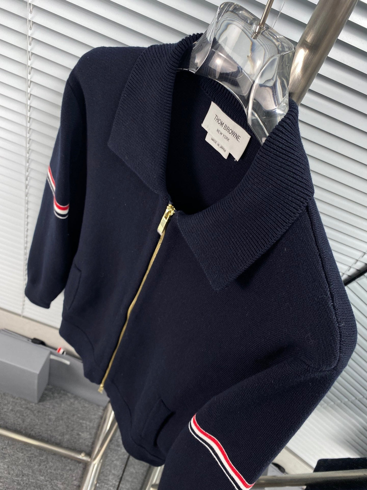 RWB Stripe Cardigan Navy - Men's