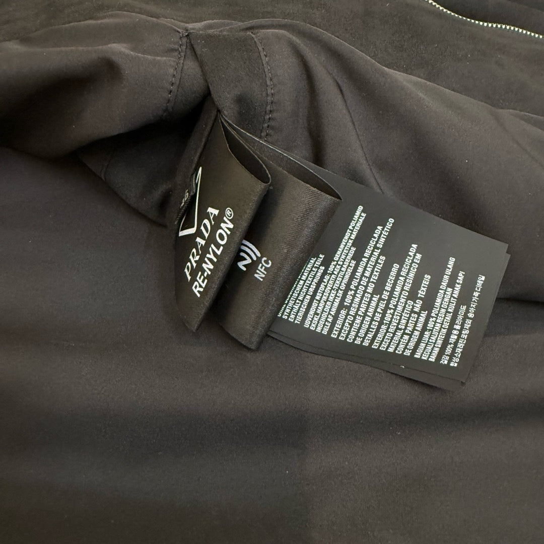 Navy Nylon Plain Bomber - Men's