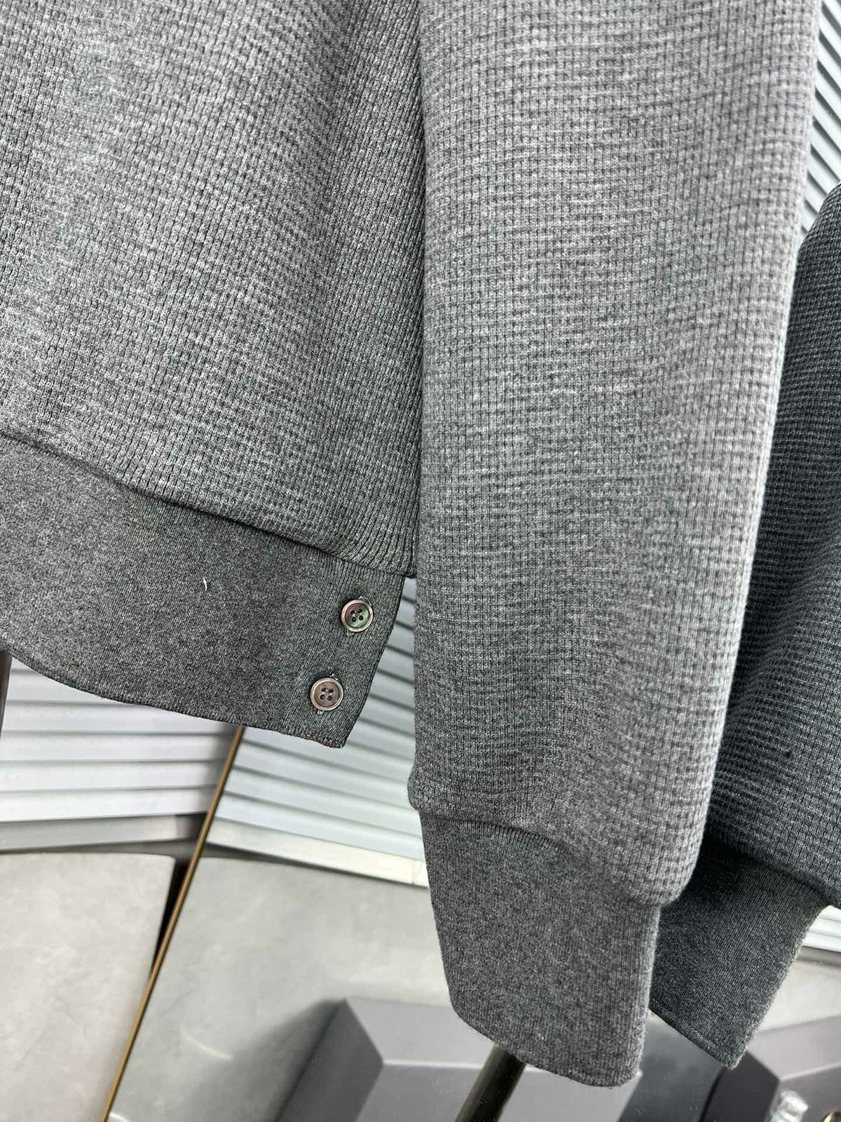4-Bar Crewneck Grey Loopback - Men's