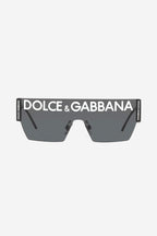 Grey mask sunglasses with logo – craftsmanship, refinement and timeless elegance: the & Sunglasses – LUX VERSE Luxury Designer Fashion Outlet
