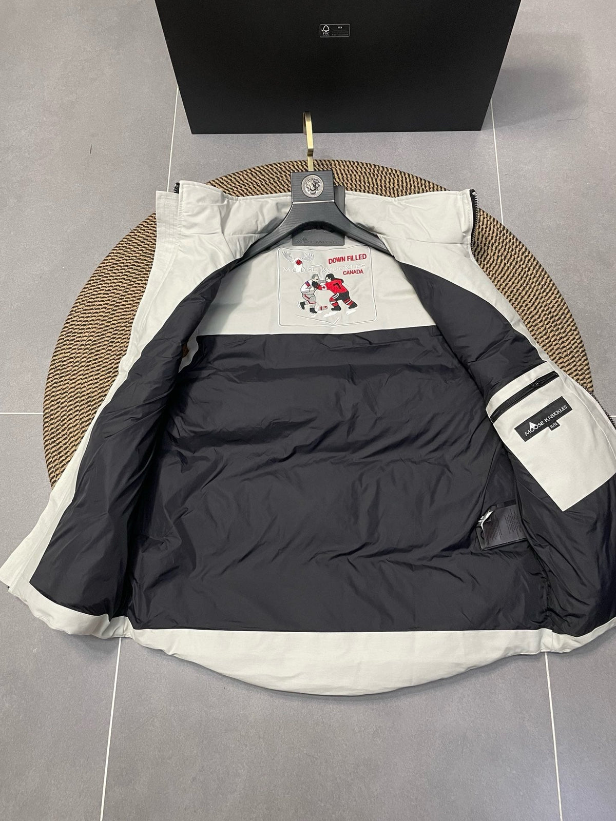 Black Nylon Logo Gilet - Men's