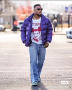 Purple Puffer Jacket - Men's