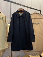 Navy Car Coat - Men's