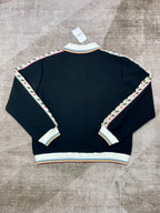 Navy Knit Contrast Trim Zip-Through - Men's