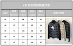 Navy Blue and Black Puffer Jacket - Men's
