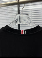 4-Bar Crewneck Navy Loopback - Men's
