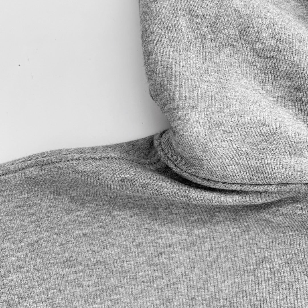 Grey Cotton Bold Text Pullover - Men's