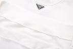 Black Cotton Triangle Logo Long-Sleeve - Men's