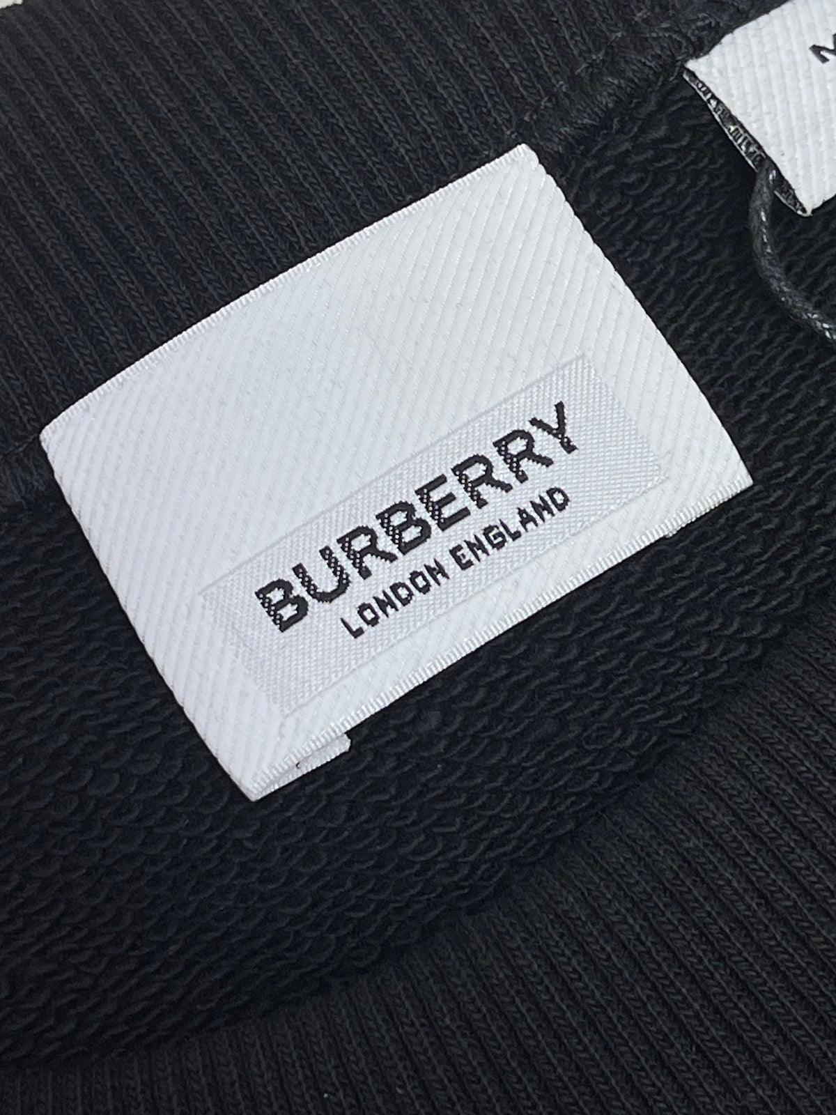 Navy Cotton Label Patch Crewneck - Men's