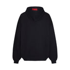 Black Cotton Graphic Pullover - Men's