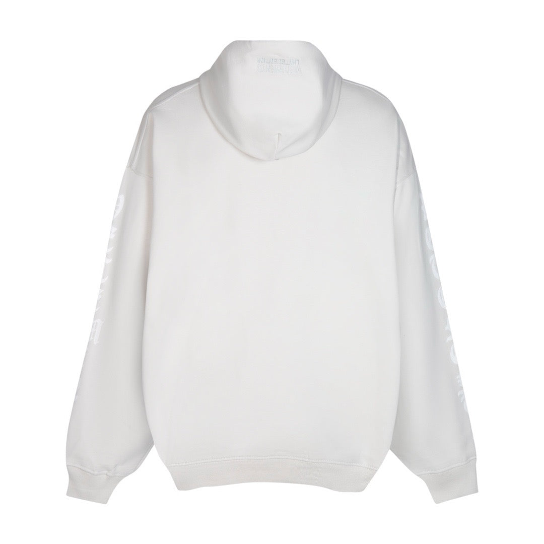Black Cotton Tonal Graphic Pullover - Men's
