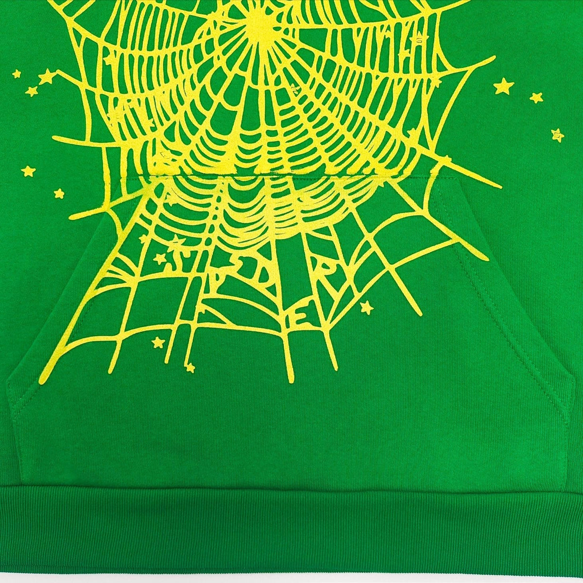 Green Cotton Web Print Pullover - Men's
