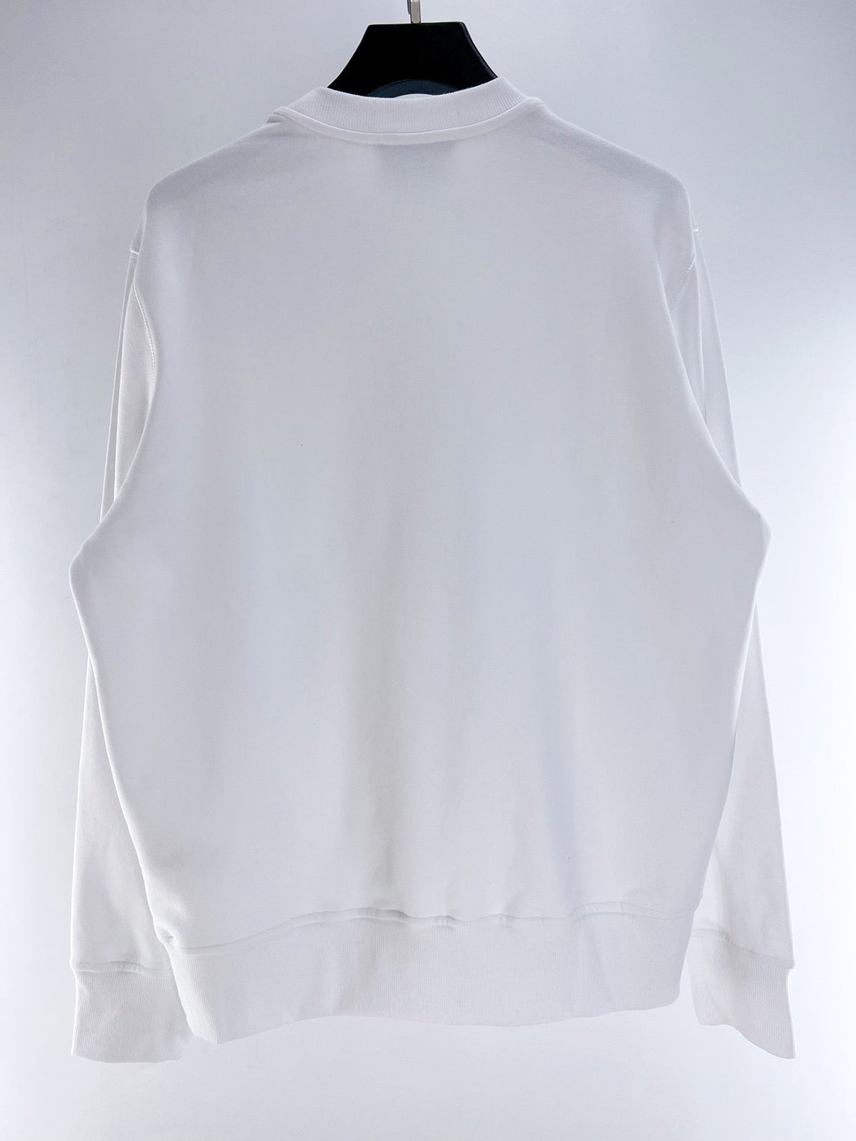 Grey Cotton Crest Graphic Crewneck - Men's