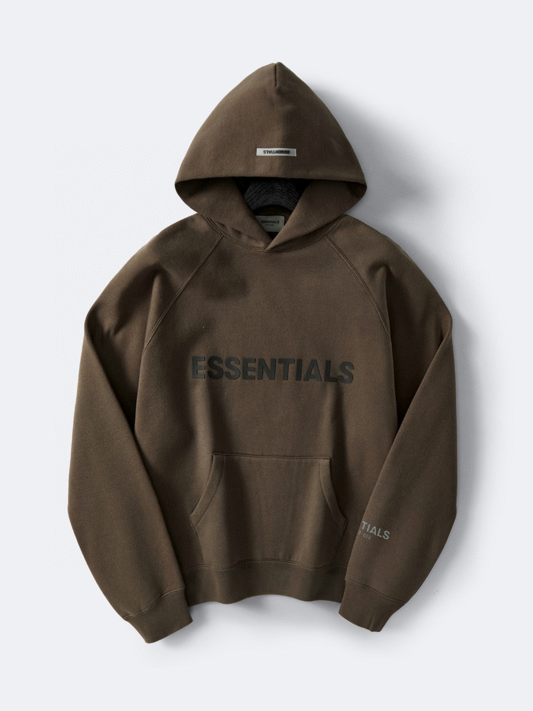 Brown Cotton Logo Pullover - Men's