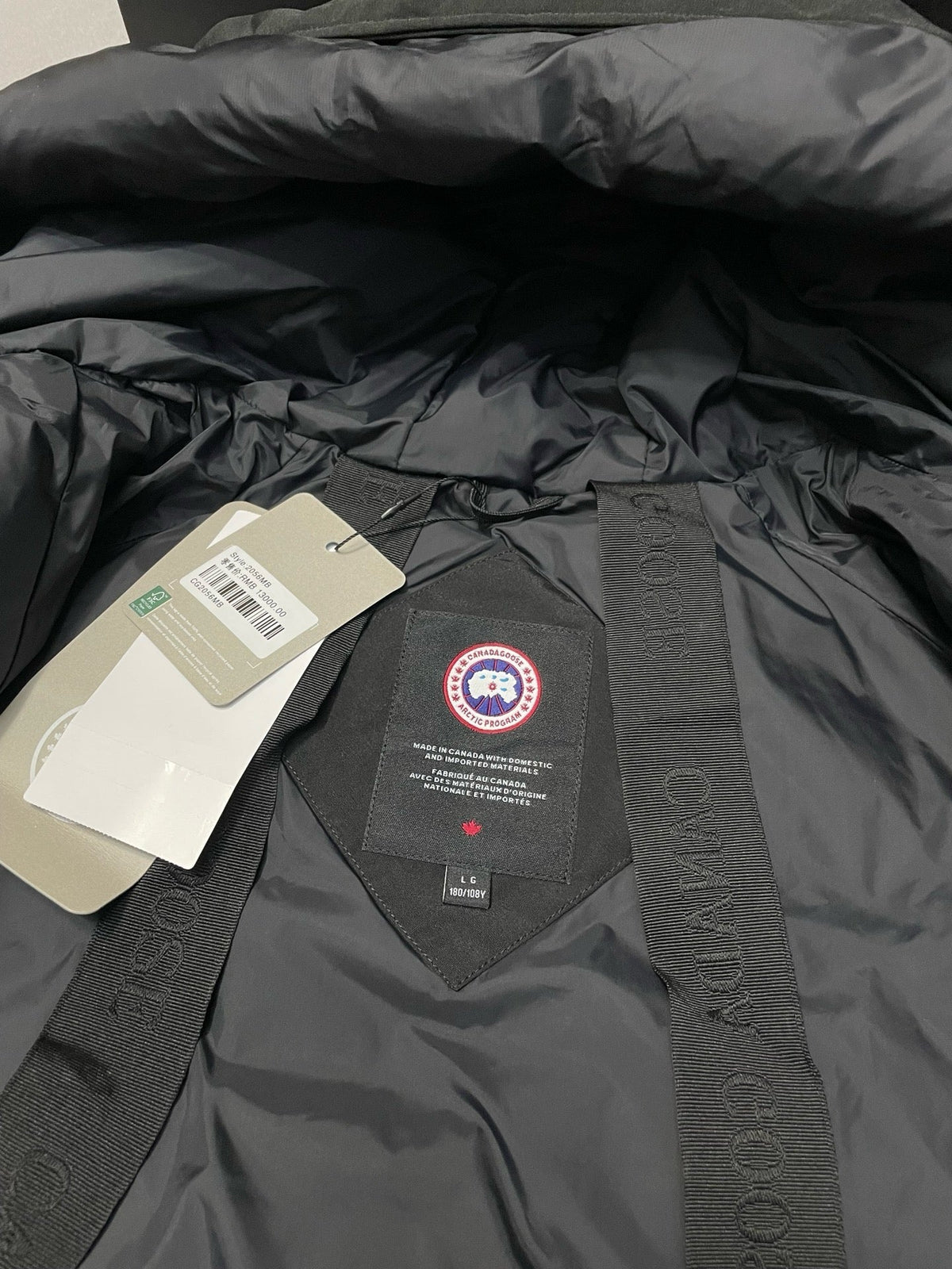 Black and White Puffer Jacket - Men's