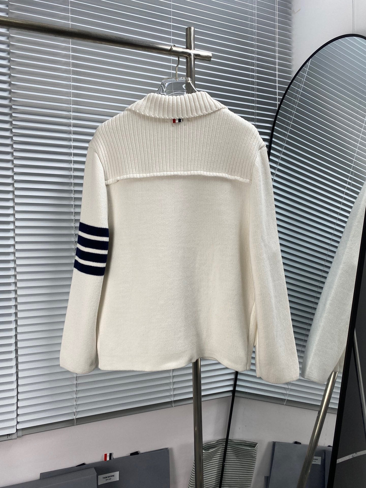4-Bar Knit Jacket Grey - Men's