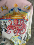 Zebra Carousel Print Silk Shirt - Men's
