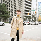 Navy Belted Trench - Men's