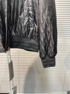 Black Nylon Quilted Bomber - Men's