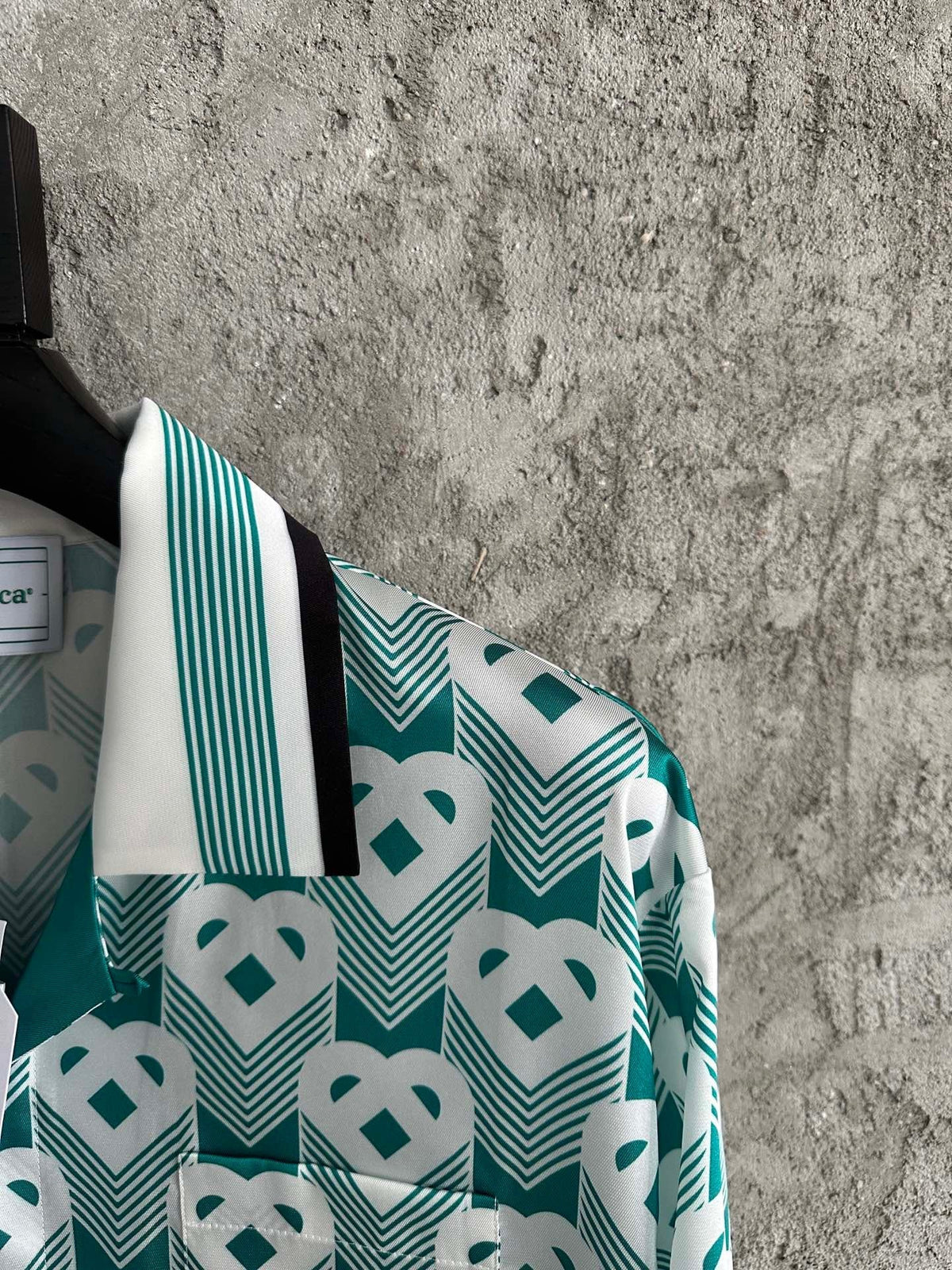 Teal Floral Print Silk Shirt - Men's
