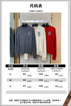 Red Wool Chest Logo Crewneck - Men's