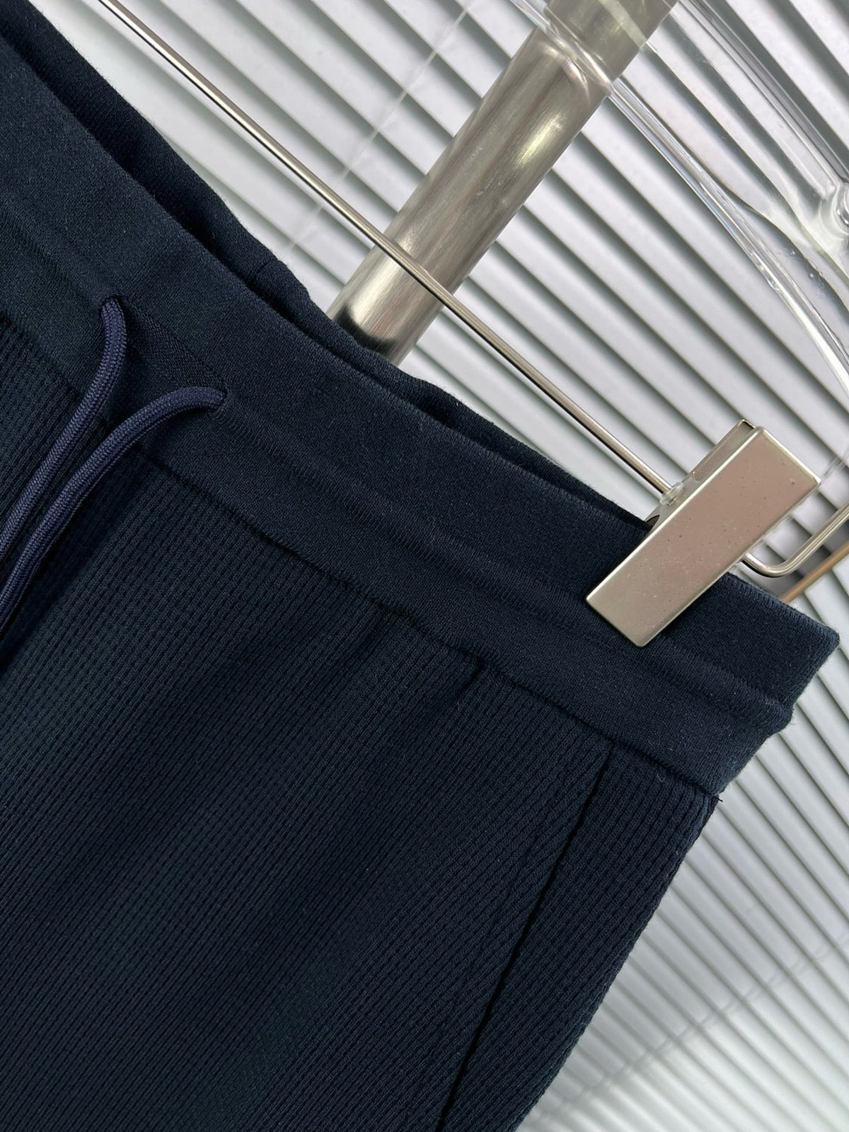Grey Cotton Four-Bar Joggers - Men's