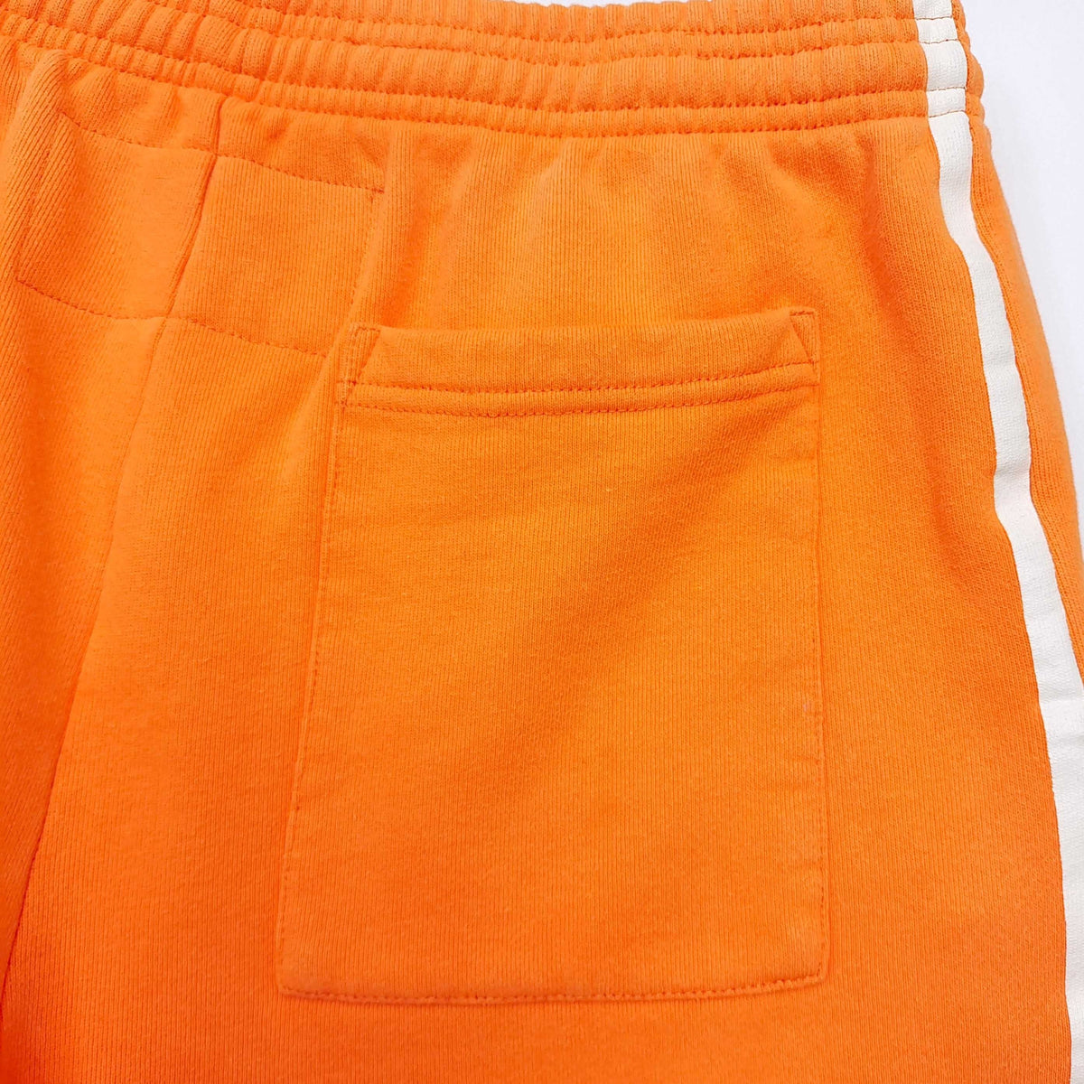Orange Cotton Text Print Joggers - Men's