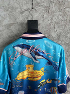 Underwater Print Silk Shirt - Men's