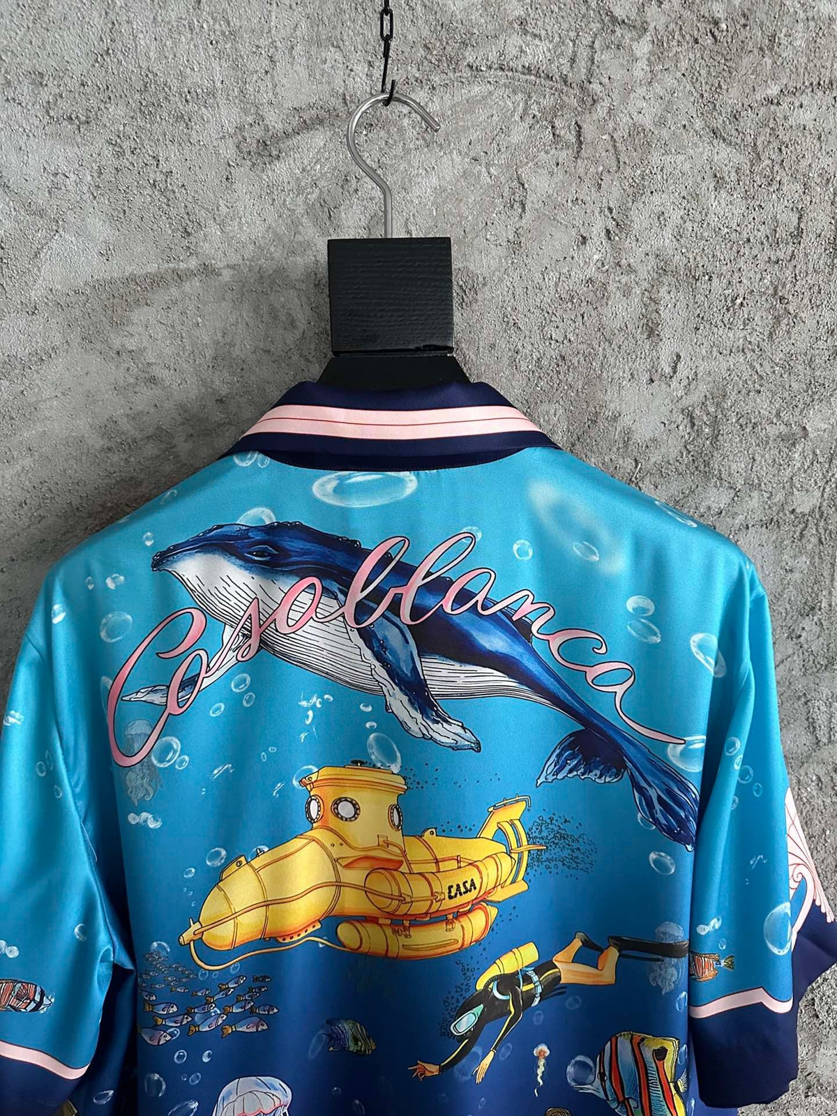 Underwater Print Silk Shirt - Men's