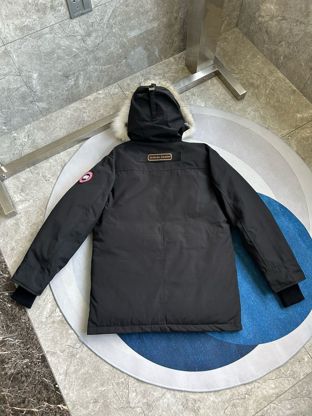 Black and Grey Parka - Men's