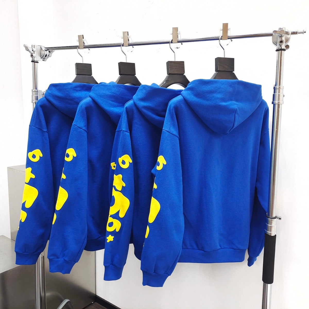 Blue Cotton Graphic Pullover - Men's