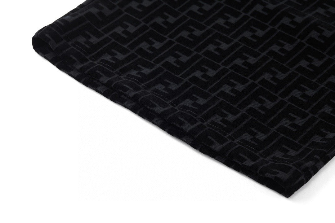 Black Jacquard Monogram Drawstring - Men's