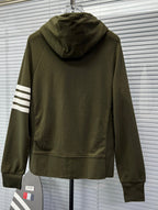 4-Bar Zip Navy Hoodie - Men's