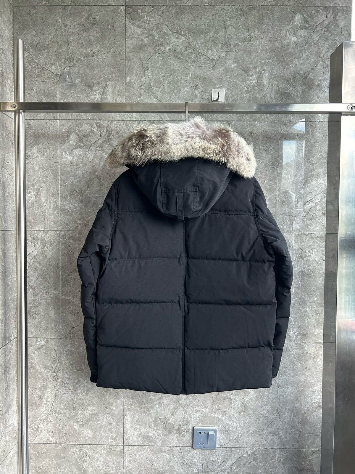 Black and White Parka - Men's