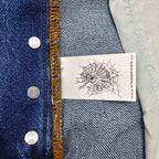Blue Denim Star Patch Straight - Women's